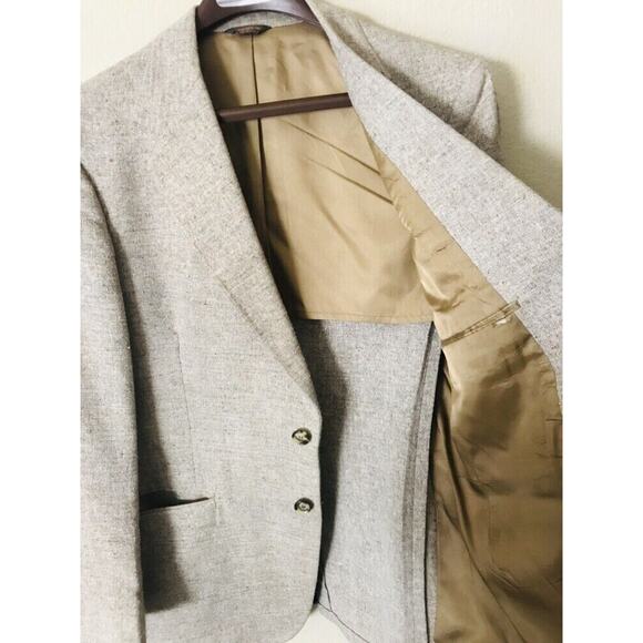 Men's KUPP Kuppenheimer Brown Tweed Sport Coat Jacket Size 32 Length - Picture 7 of 11